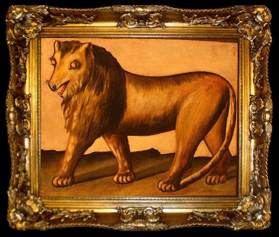framed  Niko Pirosmanashvili Lion, ta009-2